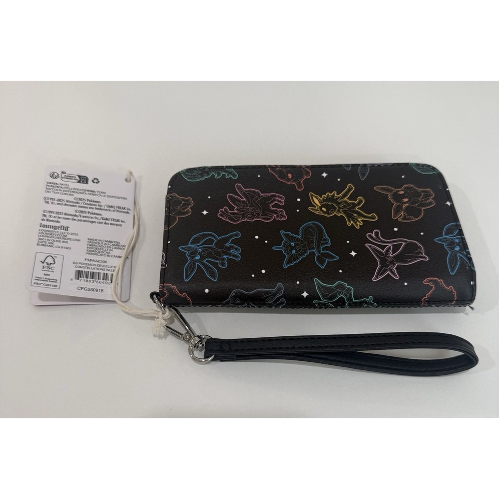 NWT Loungefly Pokemon Eevee Eeveelution Constellations Zipper Wallet - Picture 2 of 7